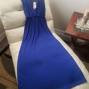 New With Tag-SteinMart/Philosophy Royal Blue Dress w/Braided Front Band.